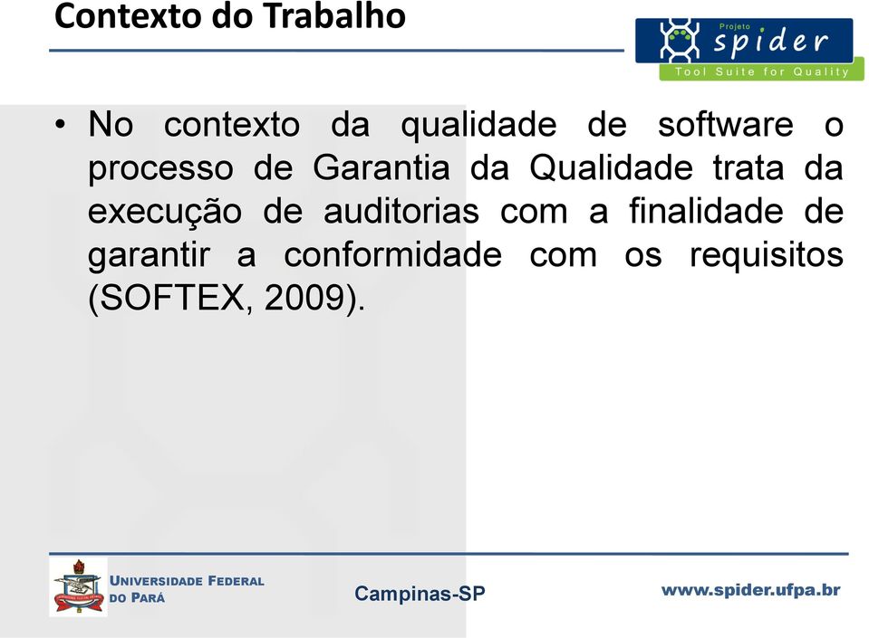 da execução de auditorias com a finalidade de