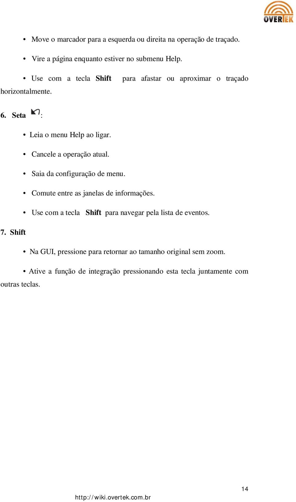 Cancele a operação atual. Saia da configuração de menu. Comute entre as janelas de informações.