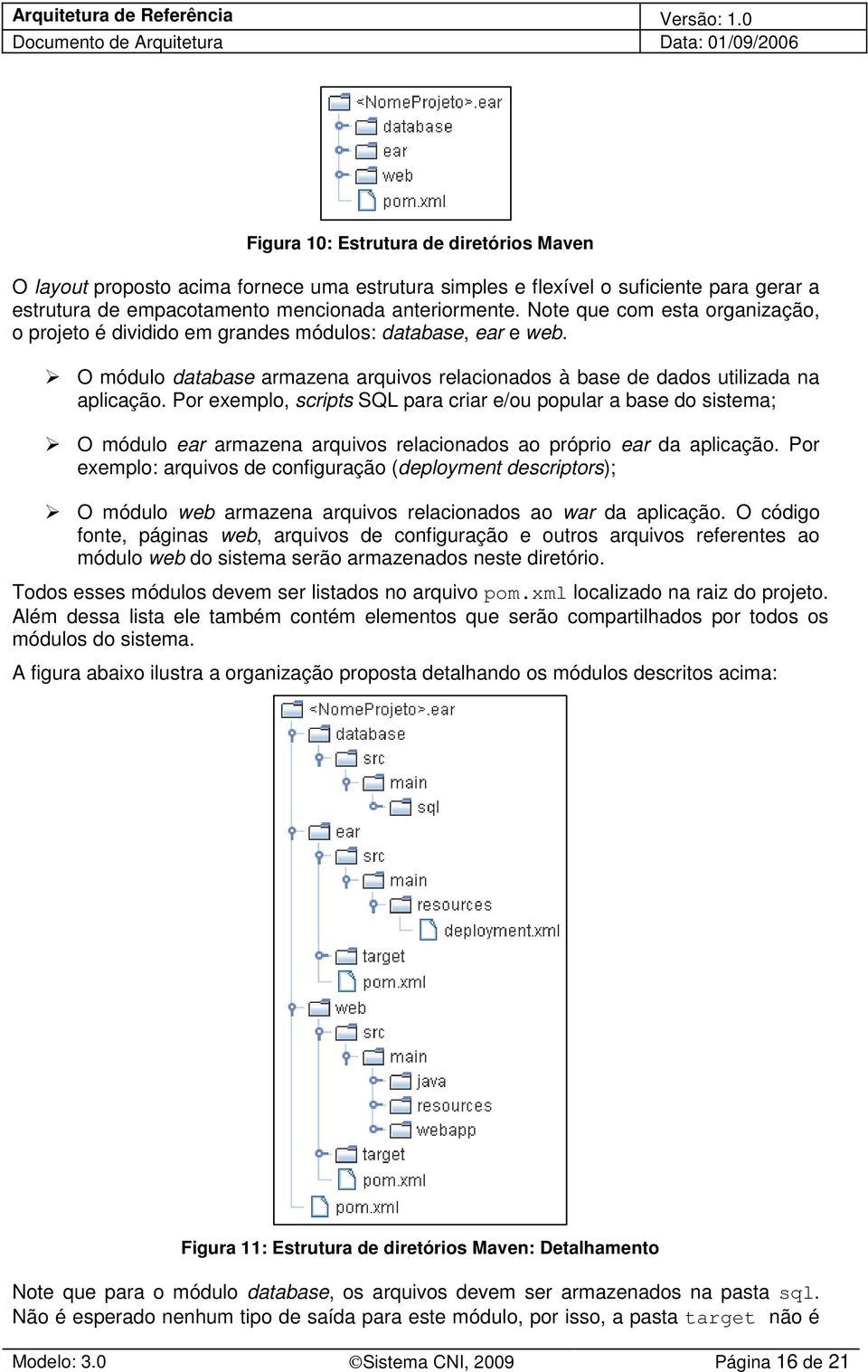 Por exemplo, scripts SQL para criar e/ou popular a base do sistema; O módulo ear armazena arquivos relacionados ao próprio ear da aplicação.