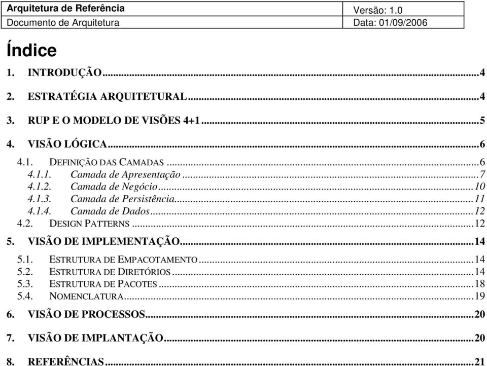 2. DESIGN PATTERNS...12 5. VISÃO DE IMPLEMENTAÇÃO...14 5.1. ESTRUTURA DE EMPACOTAMENTO...14 5.2. ESTRUTURA DE DIRETÓRIOS...14 5.3.