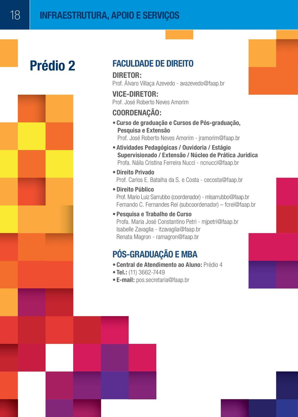 br Atividades Pedagógicas / Ouvidoria / Estágio Supervisionado / Extensão / Núcleo de Prática Jurídica Profa. Náila Cristina Ferreira Nucci - ncnucci@faap.br Direito Privado Prof. Carlos E.