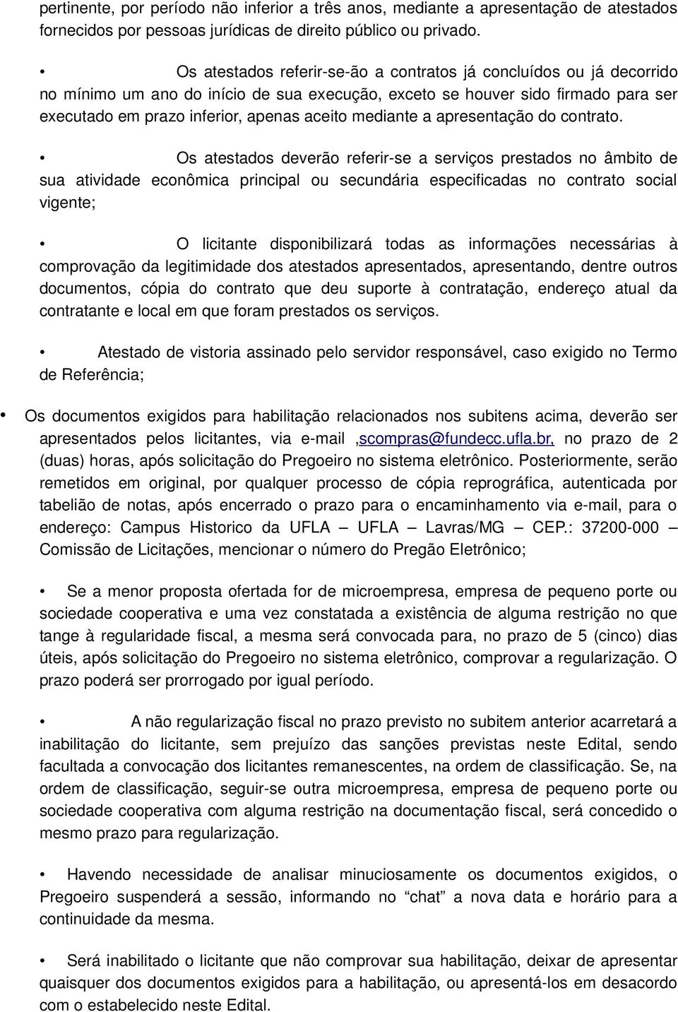 mediante a apresentação do contrato.