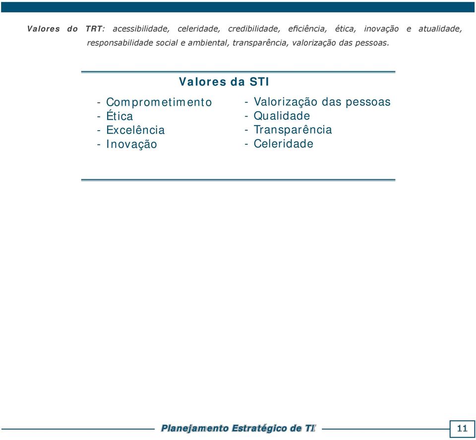 valorização das pessoas.