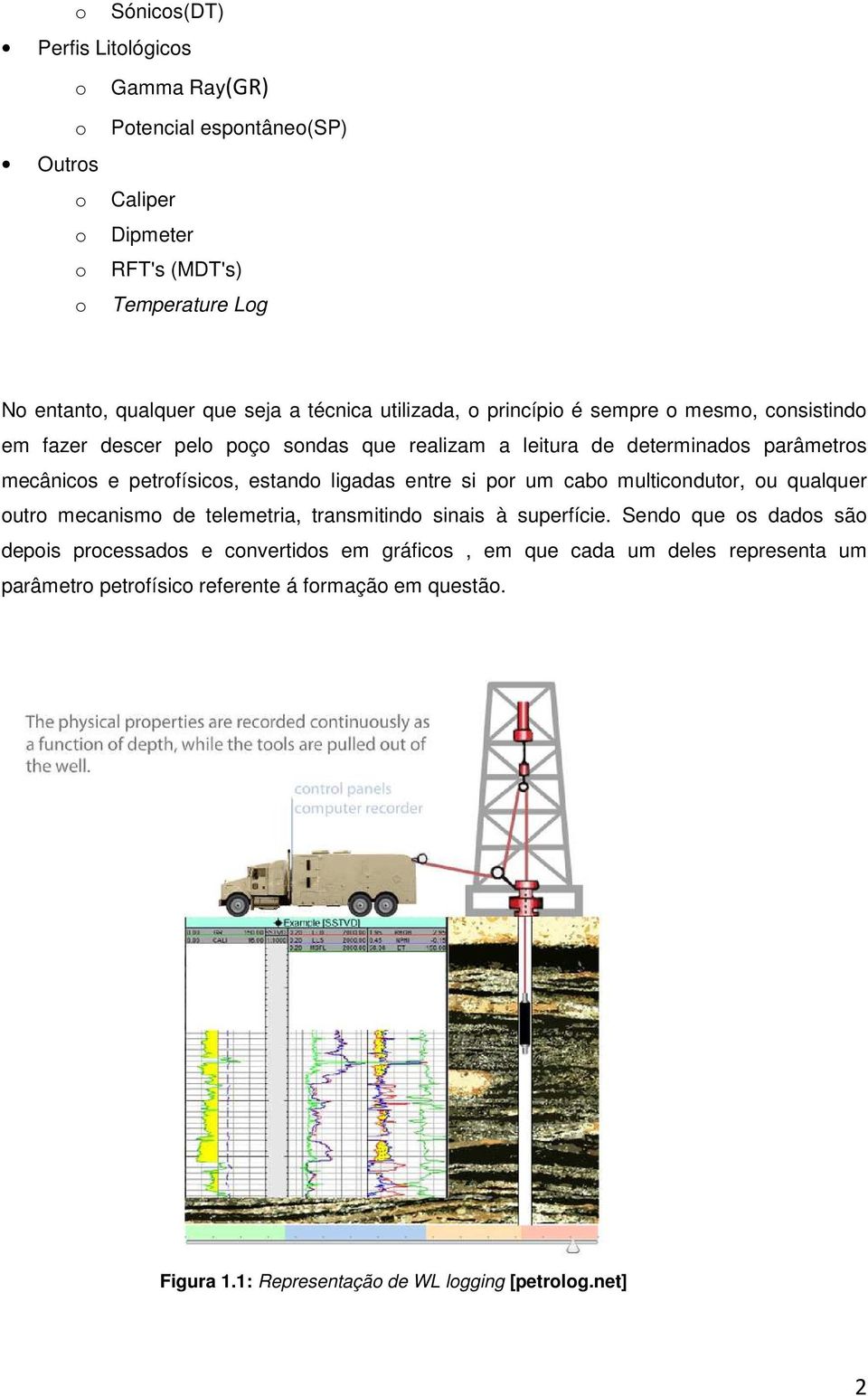 estando ligadas entre si por um cabo multicondutor, ou qualquer outro mecanismo de telemetria, transmitindo sinais à superfície.