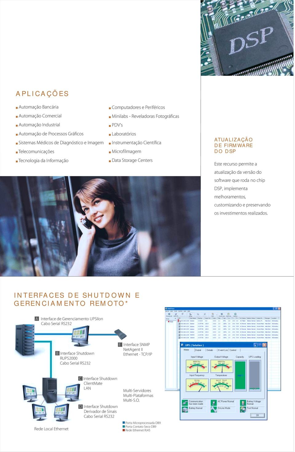 versão do software que roda no chip DSP, implementa melhoramentos, customizando e preservando os investimentos realizados.