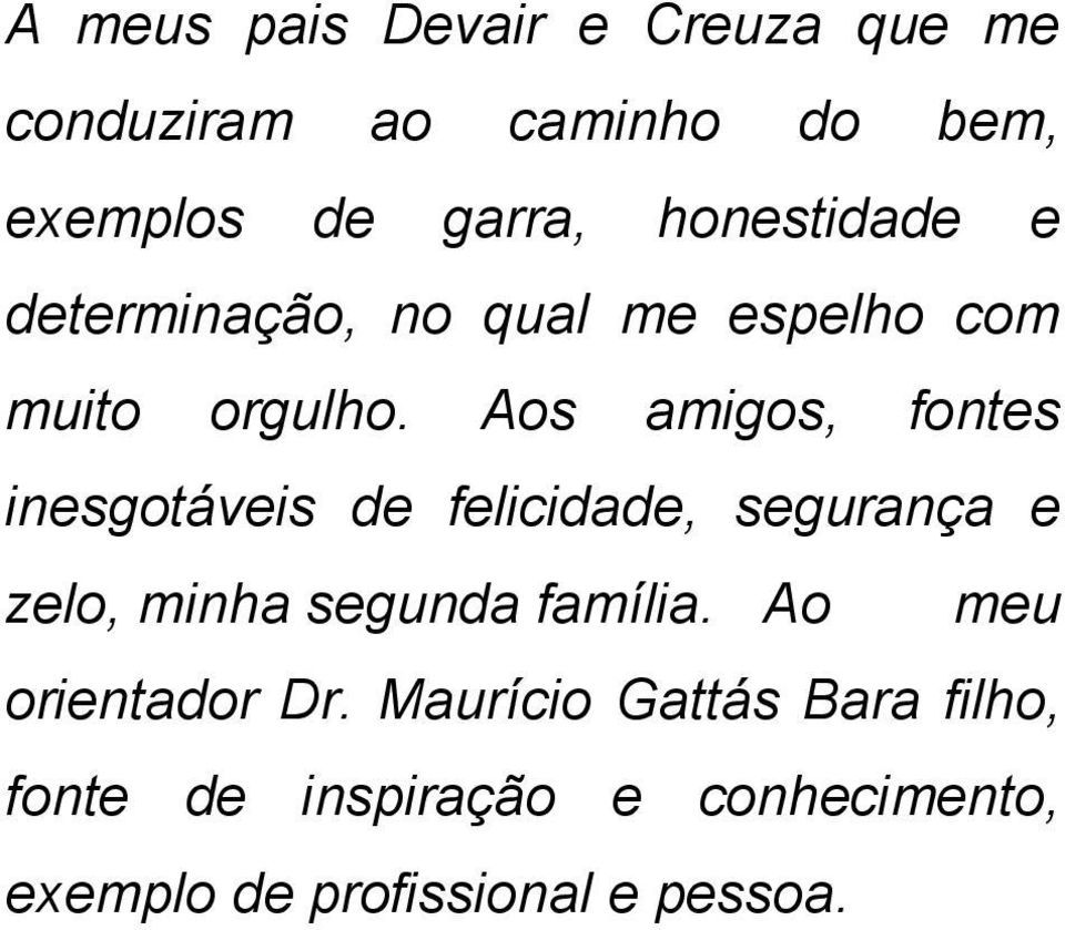 Aos amigos, fontes inesgotáveis de felicidade, segurança e zelo, minha segunda família.