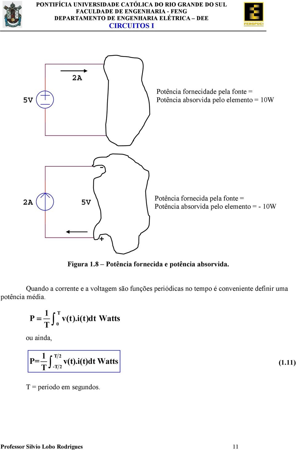 8 Poência fornecida e poência absorvida.