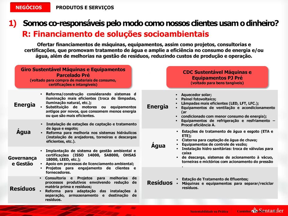 no consumo de energia e/ou água, além de melhorias na gestão de resíduos, reduzindo custos de produção e operação.