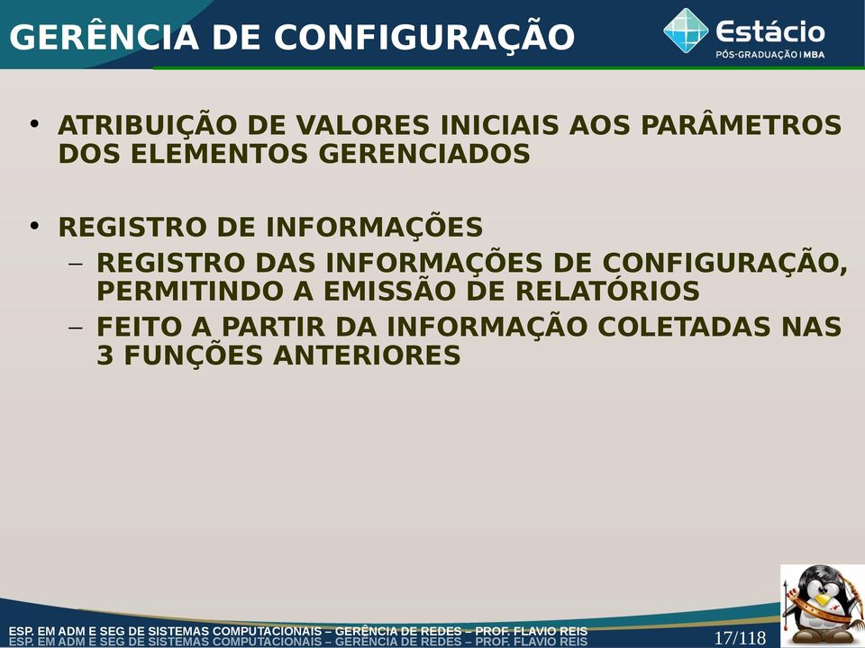 REGISTRO DAS INFORMAÇÕES DE CONFIGURAÇÃO, PERMITINDO A EMISSÃO DE