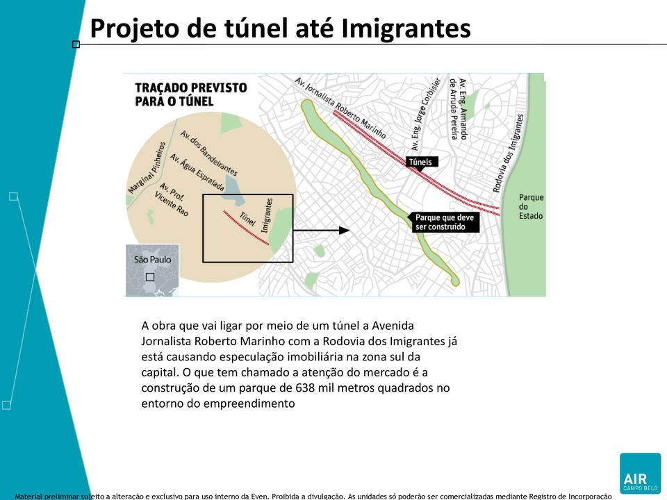 especulação imobiliária na zona sul da capital.