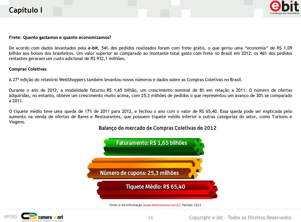 Um valor superior se comparado ao montante total gasto com frete no Brasil em 2012: os 46% dos pedidos restantes geraram um custo adicional de R$ 932,1 milhões.