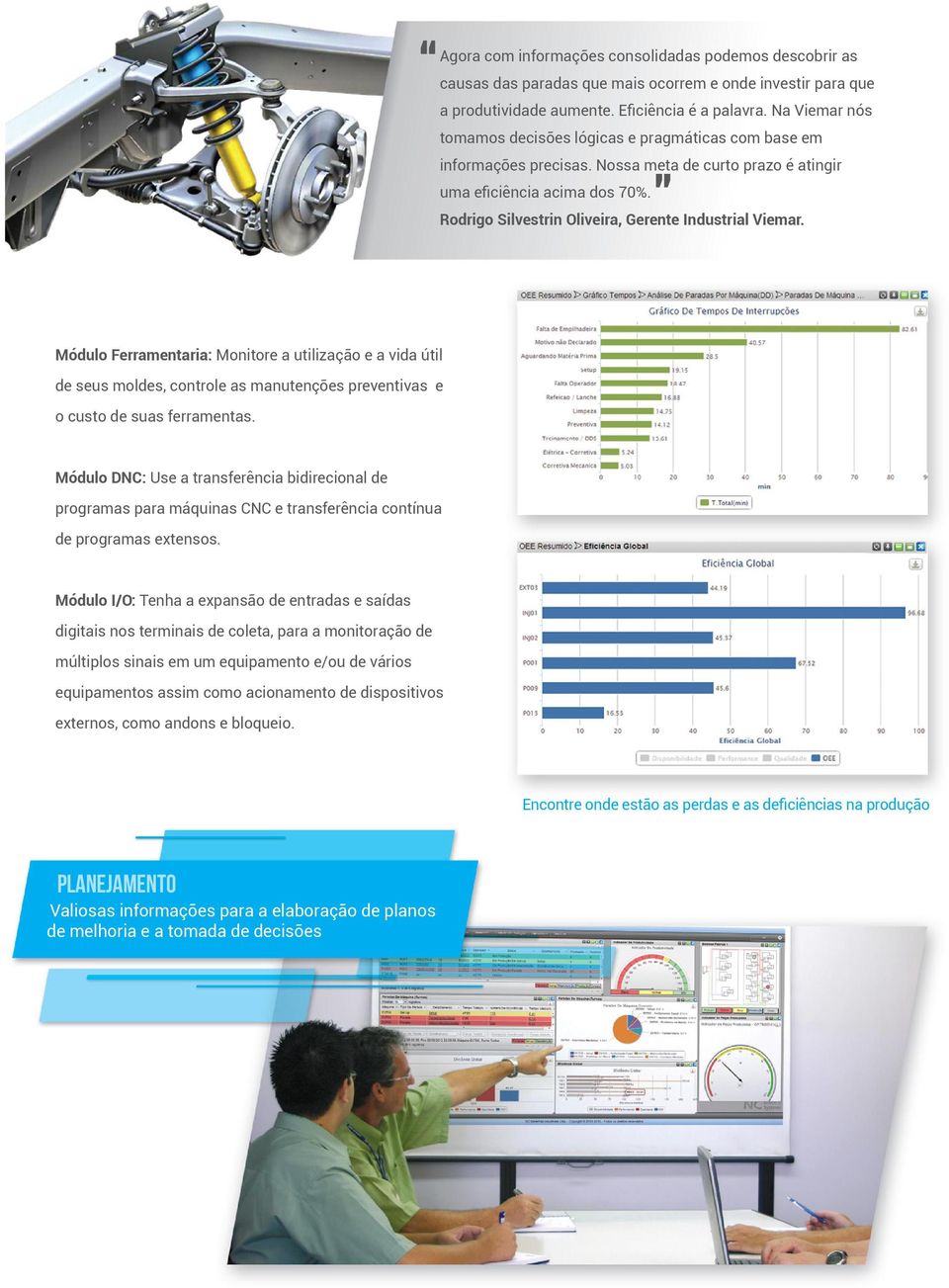Rodrigo Silvestrin Oliveira, Gerente Industrial Viemar. Módulo Ferramentaria: Monitore a utilização e a vida útil de seus moldes, controle as manutenções preventivas e o custo de suas ferramentas.