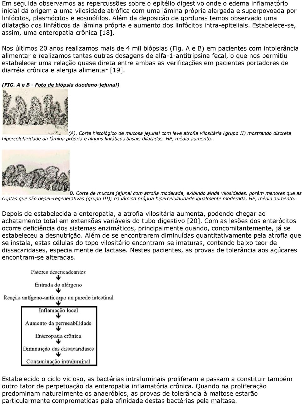 Estabelece-se, assim, uma enteropatia crônica [18]. Nos últimos 20 anos realizamos mais de 4 mil biópsias (Fig.