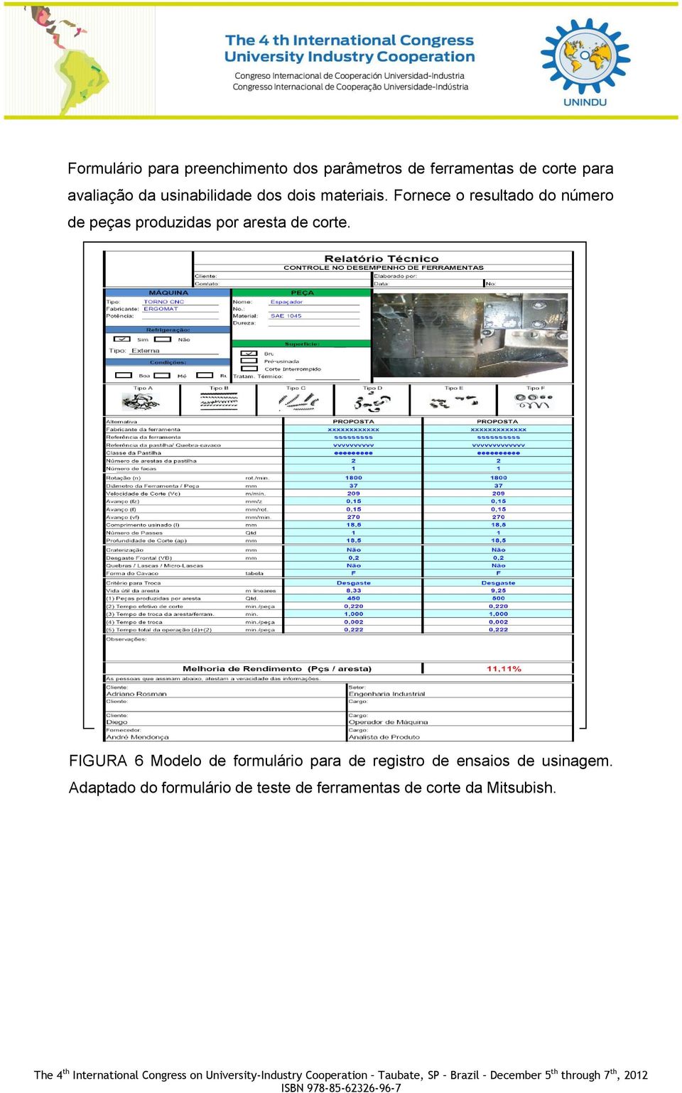 Fornece o resultado do número de peças produzidas por aresta de corte.