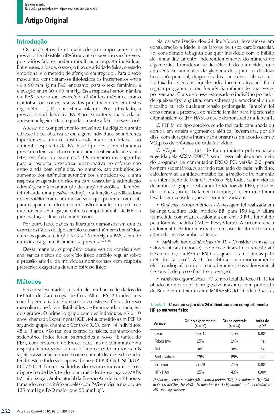 Para o sexo masculino, consideram-se fisiológicos os incrementos entre 40 a 90 mmhg na PAS, enquanto, para o sexo feminino, a elevação entre 30 a 60 mmhg.