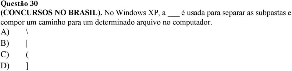 subpastas e compor um caminho para um