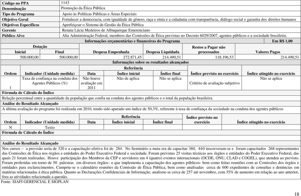 Emerenciano Público Alvo Alta Administração Federal, membros das Comissões de Ética previstas no Decreto 6029/2007, agentes públicos e a sociedade brasileira.