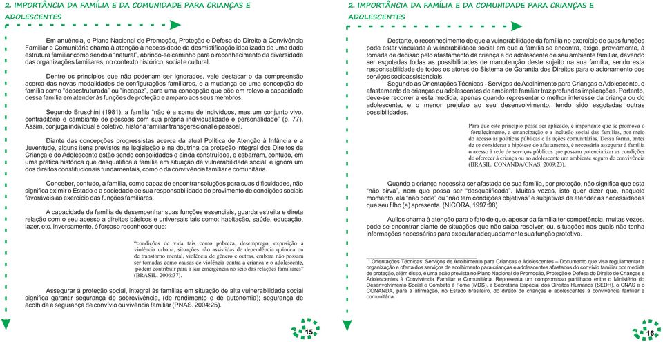 necessidade da desmistificação idealizada de uma dada estrutura familiar como sendo a natural, abrindo-se caminho para o reconhecimento da diversidade das organizações familiares, no contexto