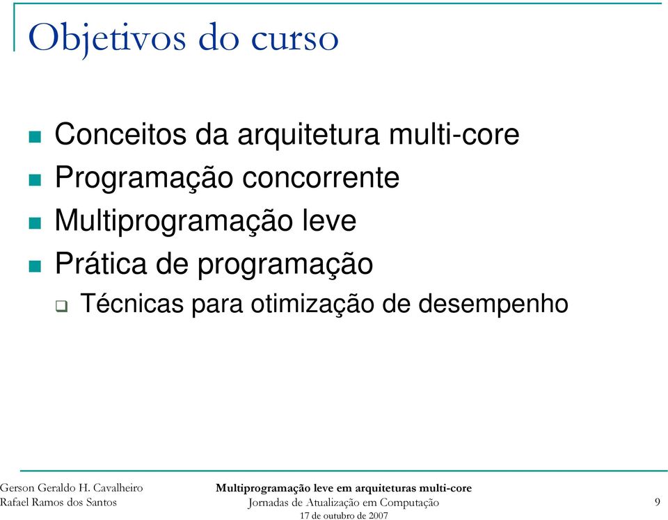 concorrente Multiprogramação leve