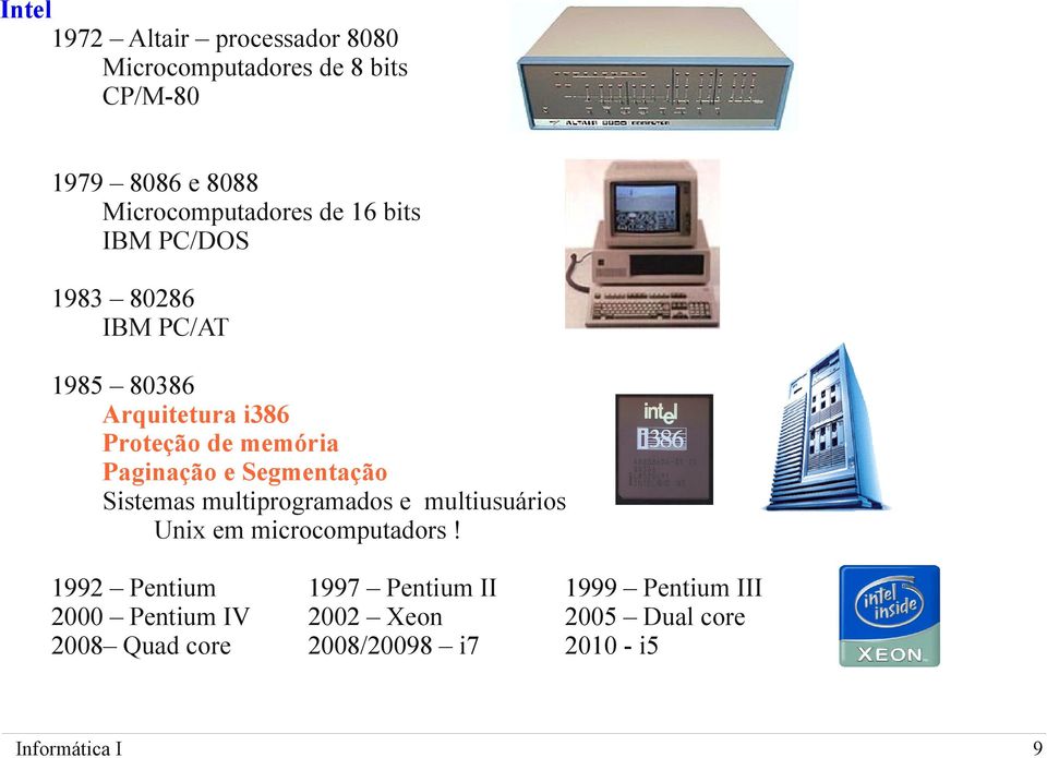 memória Paginação e Segmentação Sistemas multiprogramados e multiusuários Unix em microcomputadors!