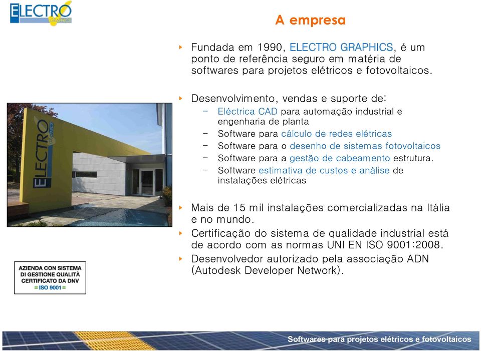 sistemas fotovoltaicos Software para a gestão de cabeamento estrutura.