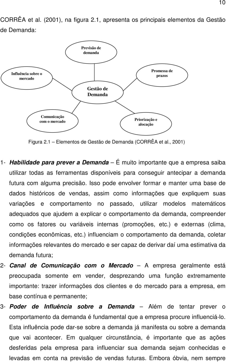 2.1 Elementos de Gestão de Demanda (CORRÊA et al.