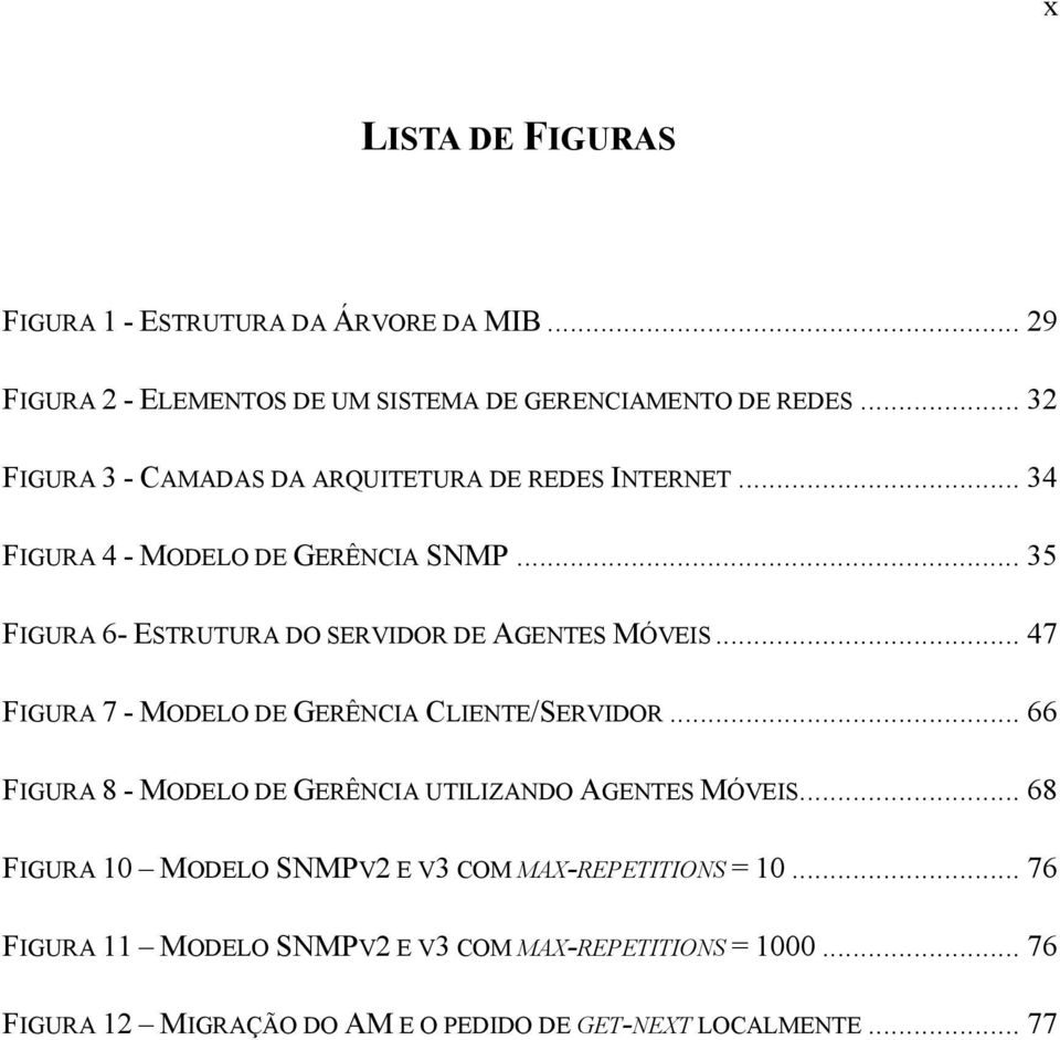 .. 35 FIGURA 6- ESTRUTURA DO SERVIDOR DE AGENTES MÓVEIS... 47 FIGURA 7 - MODELO DE GERÊNCIA CLIENTE/SERVIDOR.