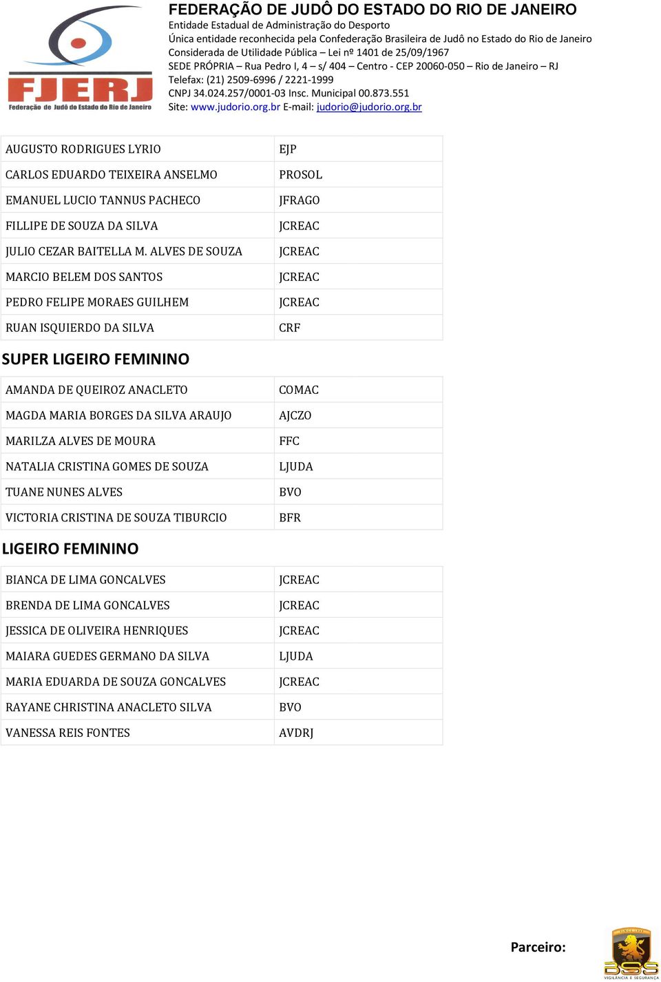 MARIA BORGES DA SILVA ARAUJO MARILZA ALVES DE MOURA NATALIA CRISTINA GOMES DE SOUZA TUANE NUNES ALVES VICTORIA CRISTINA DE SOUZA TIBURCIO COMAC LJUDA BFR LIGEIRO