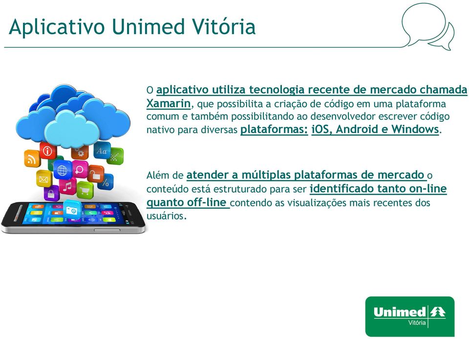 diversas plataformas: ios, Android e Windows.