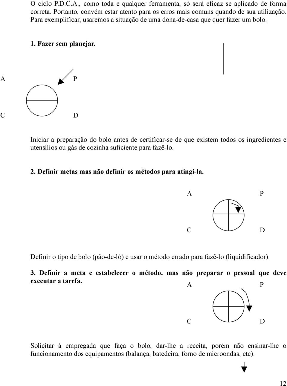 A P C D Iniciar a preparação do bolo antes de certificar-se de que existem todos os ingredientes e utensílios ou gás de cozinha suficiente para fazê-lo. 2.