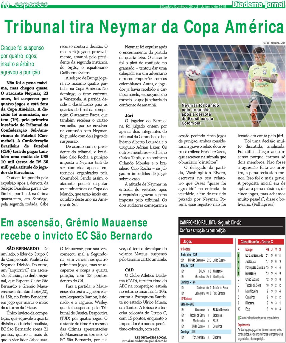 A decisão foi anunciada, ontem (19), pela primeira instância do Tribunal da Confederação Sul-Americana de Futebol (Conmebol).