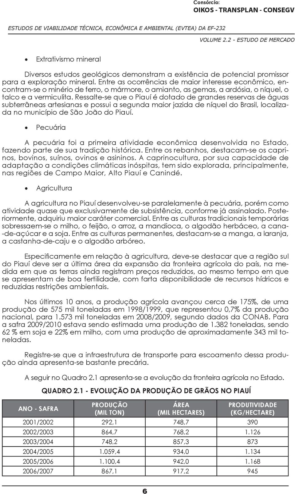 Ressalte-se que o Piauí é dotado de grandes reservas de águas subterrâneas artesianas e possui a segunda maior jazida de níquel do Brasil, localizada no município de São João do Piauí.