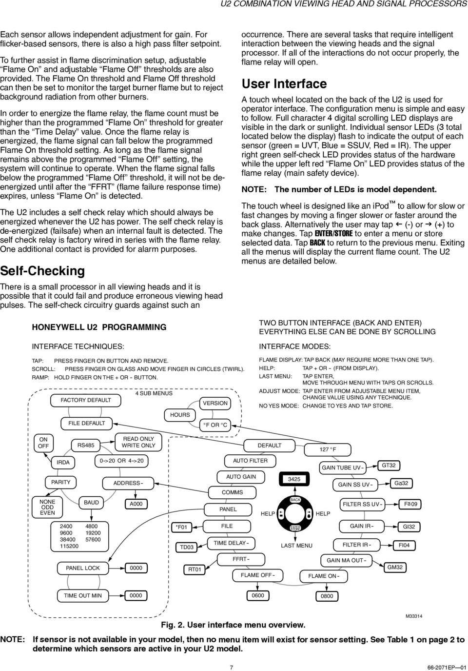 The Flame On threshold and Flame Off threshold can then be set to monitor the target burner flame but to reject background radiation from other burners.