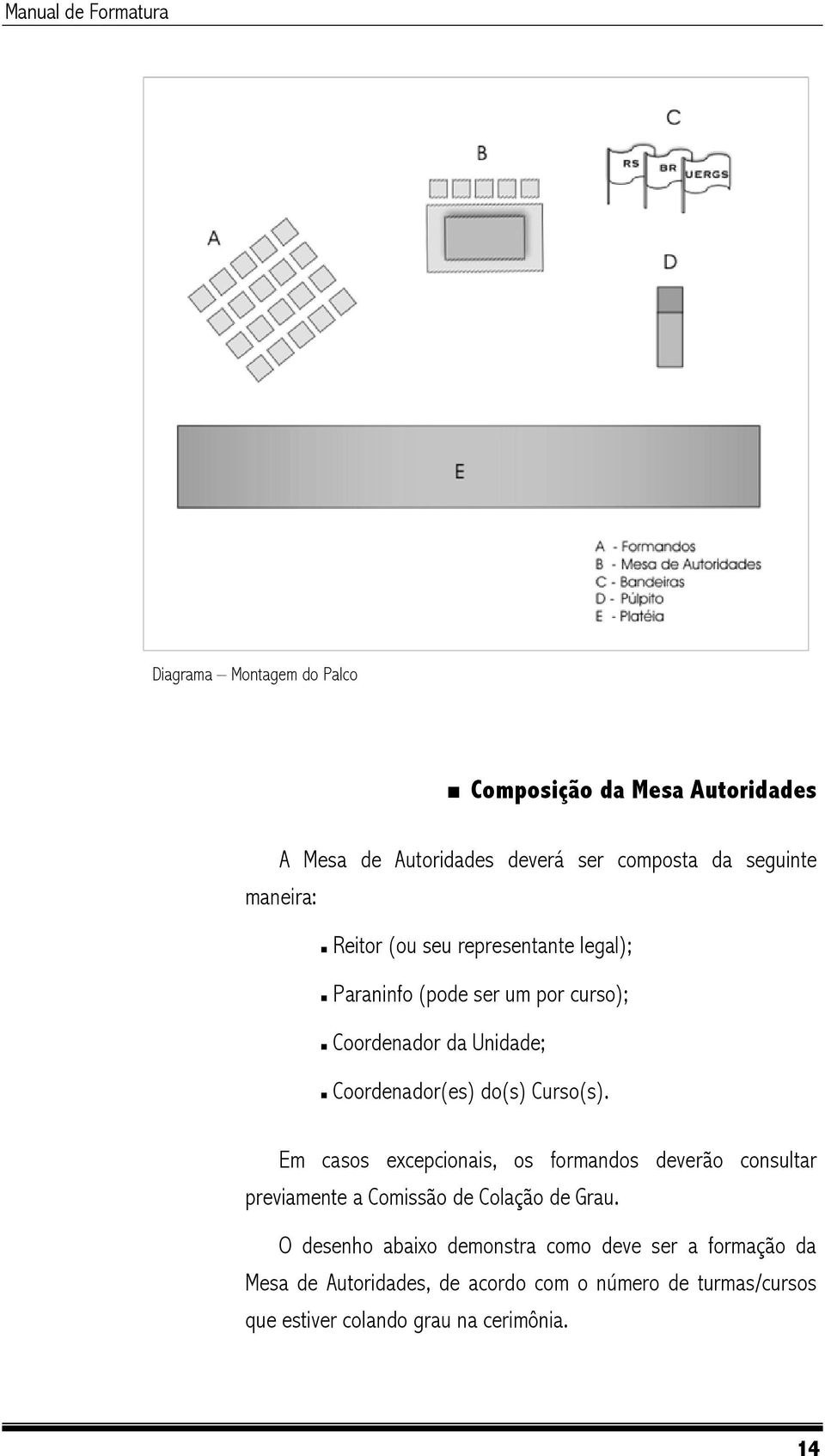 Curso(s). Em casos excepcionais, os formandos deverão consultar previamente a Comissão de Colação de Grau.