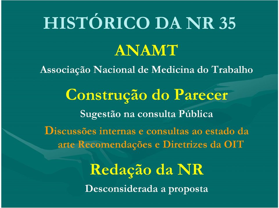 Discussões internas e consultas ao estado da arte