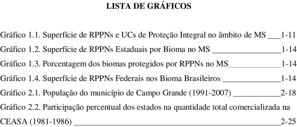 Porcentagem dos biomas protegidos por RPPNs no MS 1-14 