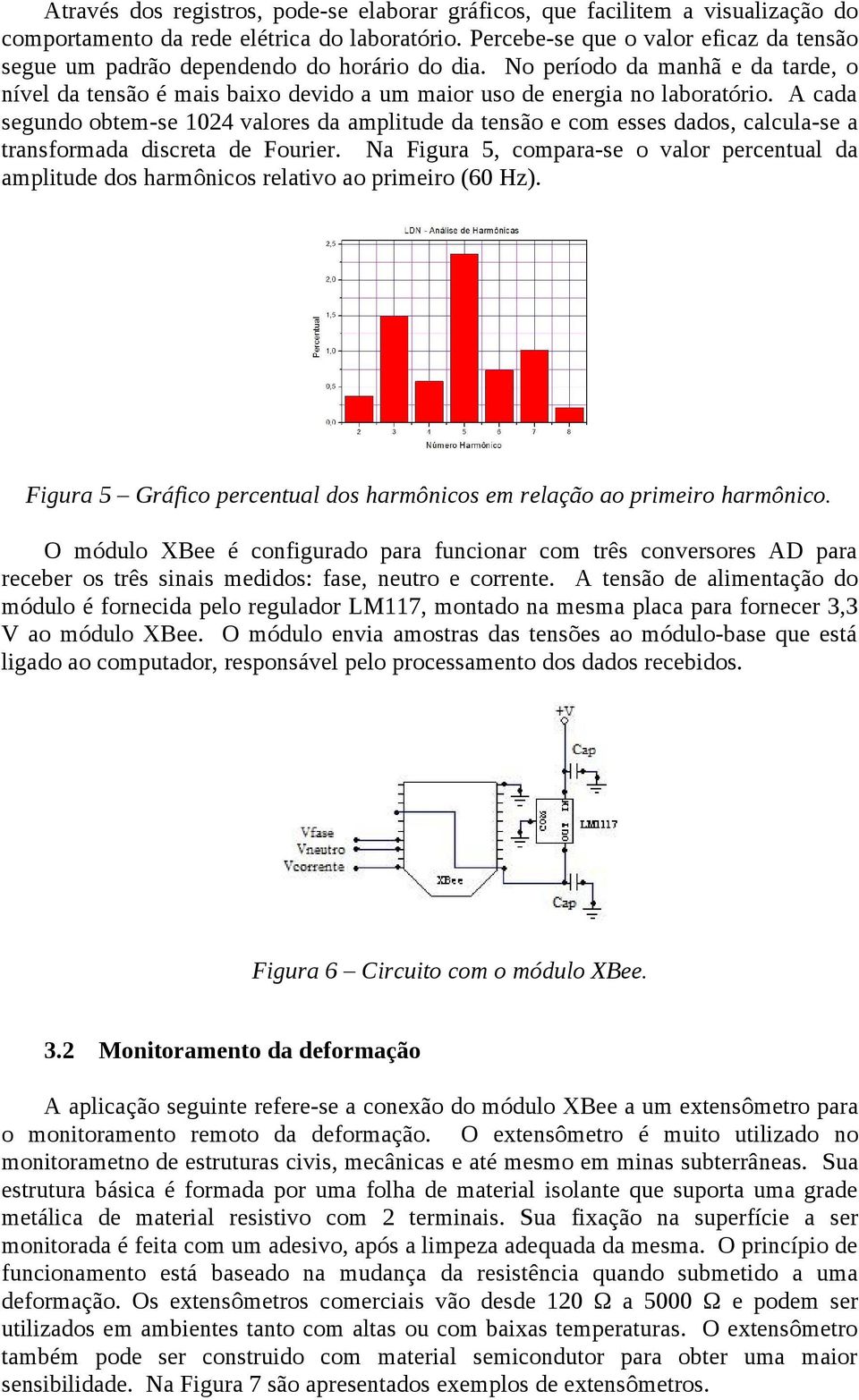 A cada segundo obtem-se 1024 valores da amplitude da tensão e com esses dados, calcula-se a transformada discreta de Fourier.