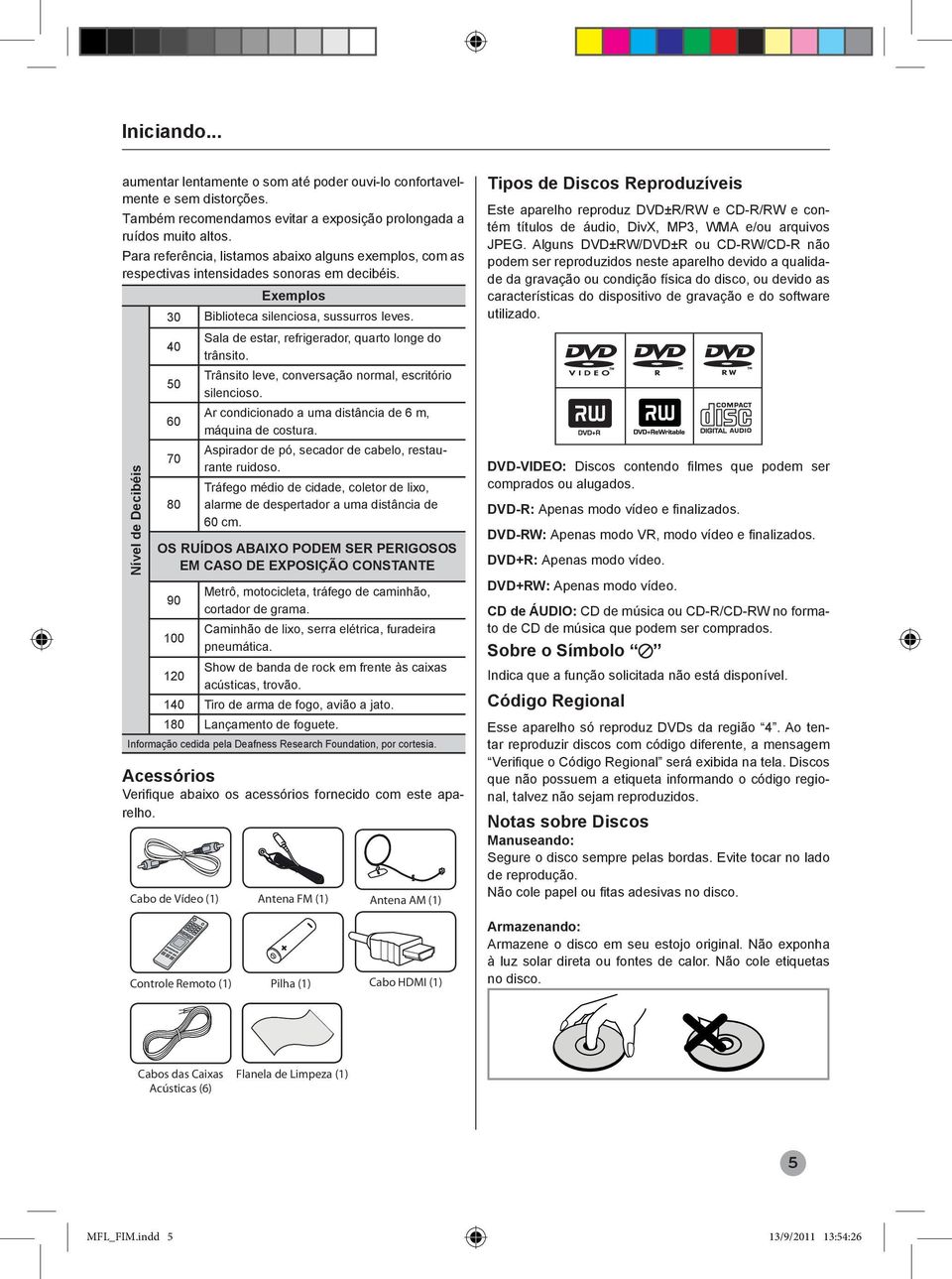 Nível de Decibéis 40 50 60 70 80 Sala de estar, refrigerador, quarto longe do trânsito. Trânsito leve, conversação normal, escritório silencioso.