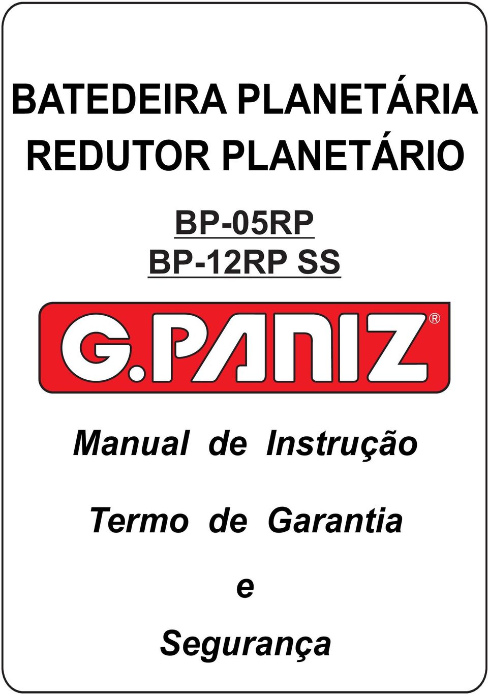 BP-12RP SS Manual de