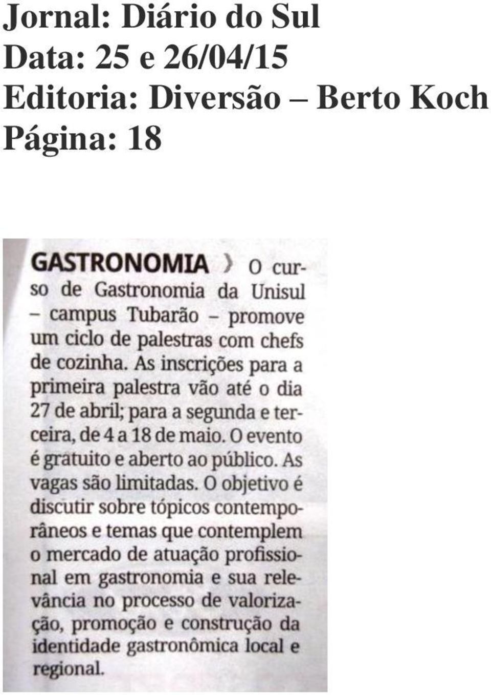 26/04/15 Editoria: