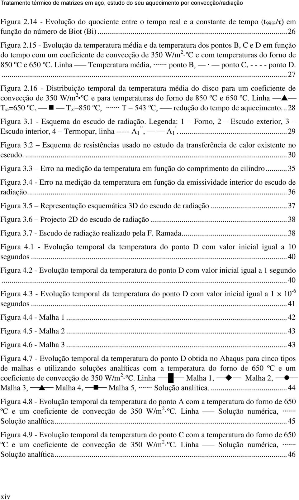 Linha Temperatura média, B ponto C, - - - - ponto D.... 27 Figura 2.