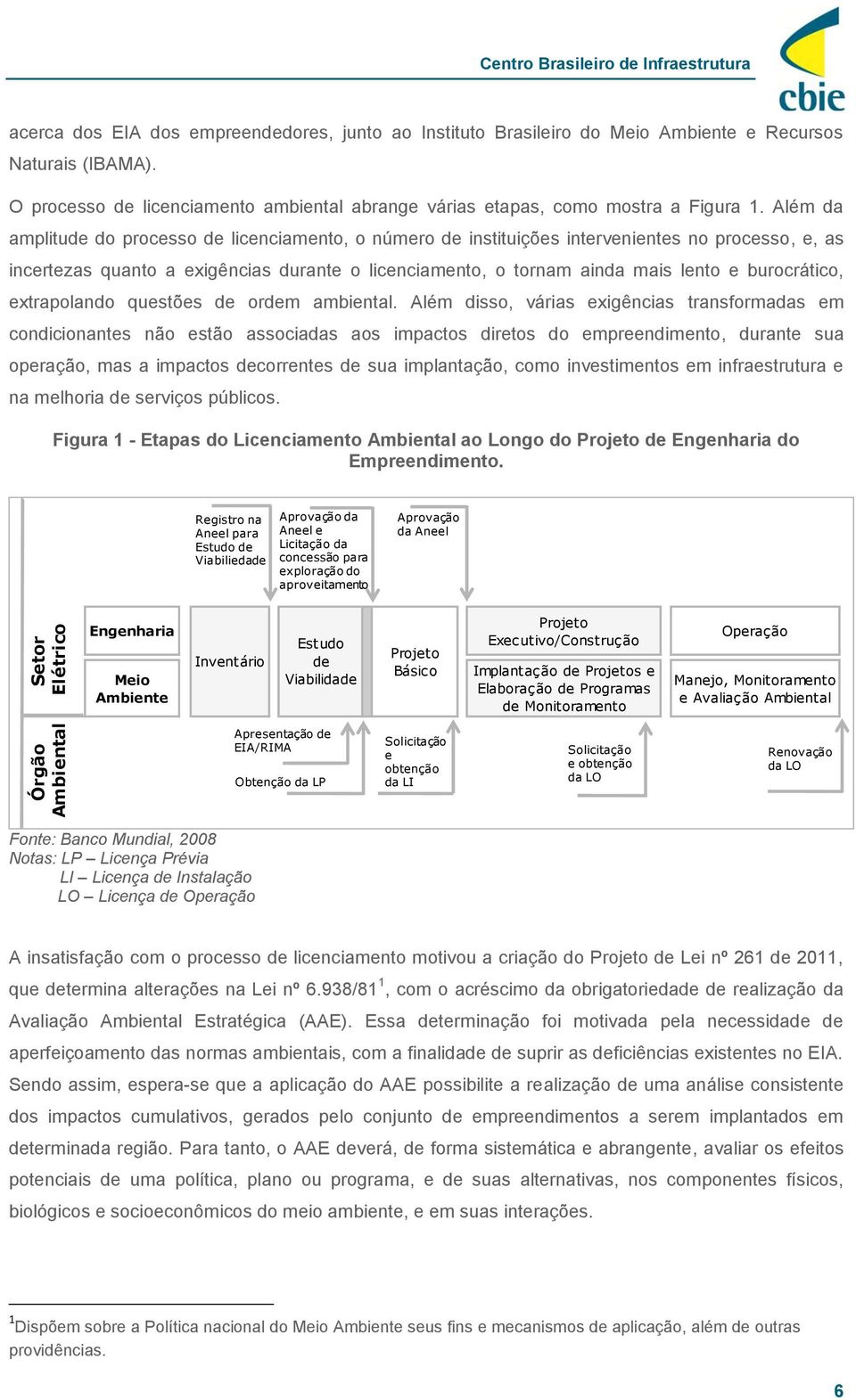 Além da amplitude do processo de licenciamento, o número de instituições intervenientes no processo, e, as incertezas quanto a exigências durante o licenciamento, o tornam ainda mais lento e