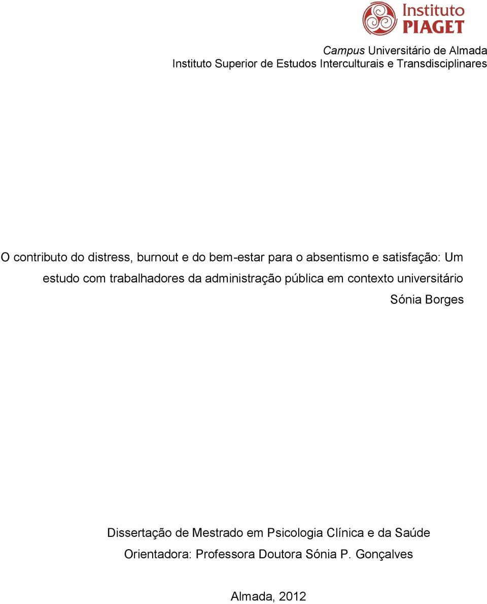 trabalhadores da administração pública em contexto universitário Sónia Borges Dissertação de