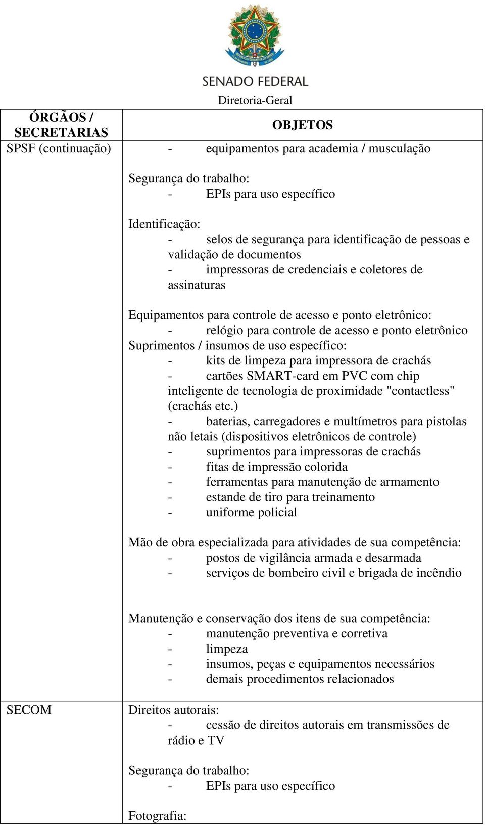 específico: - kits de limpeza para impressora de crachás - cartões SMART-card em PVC com chip inteligente de tecnologia de proximidade "contactless" (crachás etc.