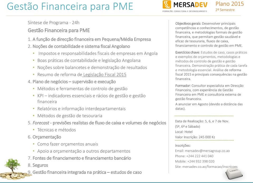 demonstração de resultados Resumo de reforma de Legislação Fiscal 2015 4.