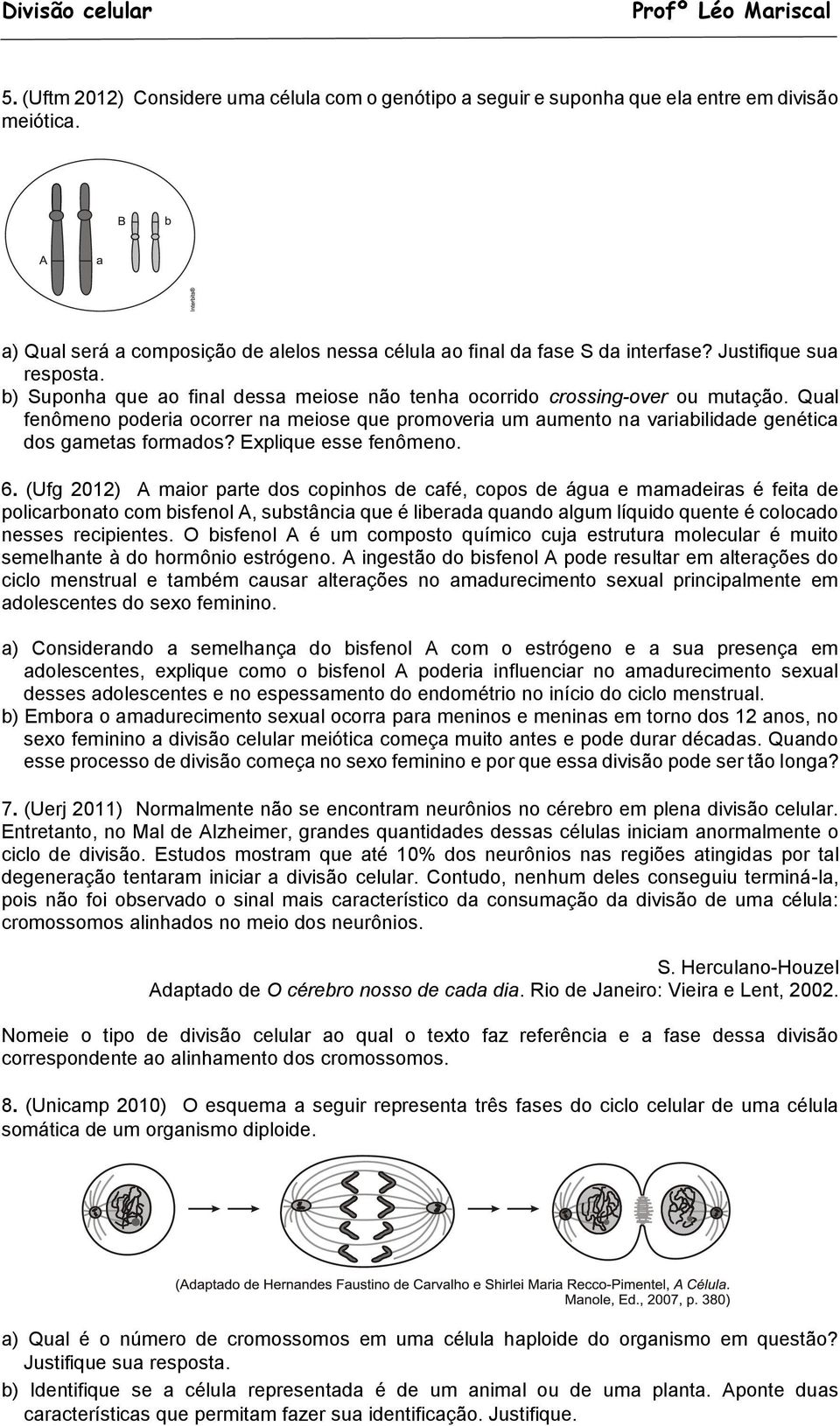 Qual fenômeno poderia ocorrer na meiose que promoveria um aumento na variabilidade genética dos gametas formados? Explique esse fenômeno. 6.