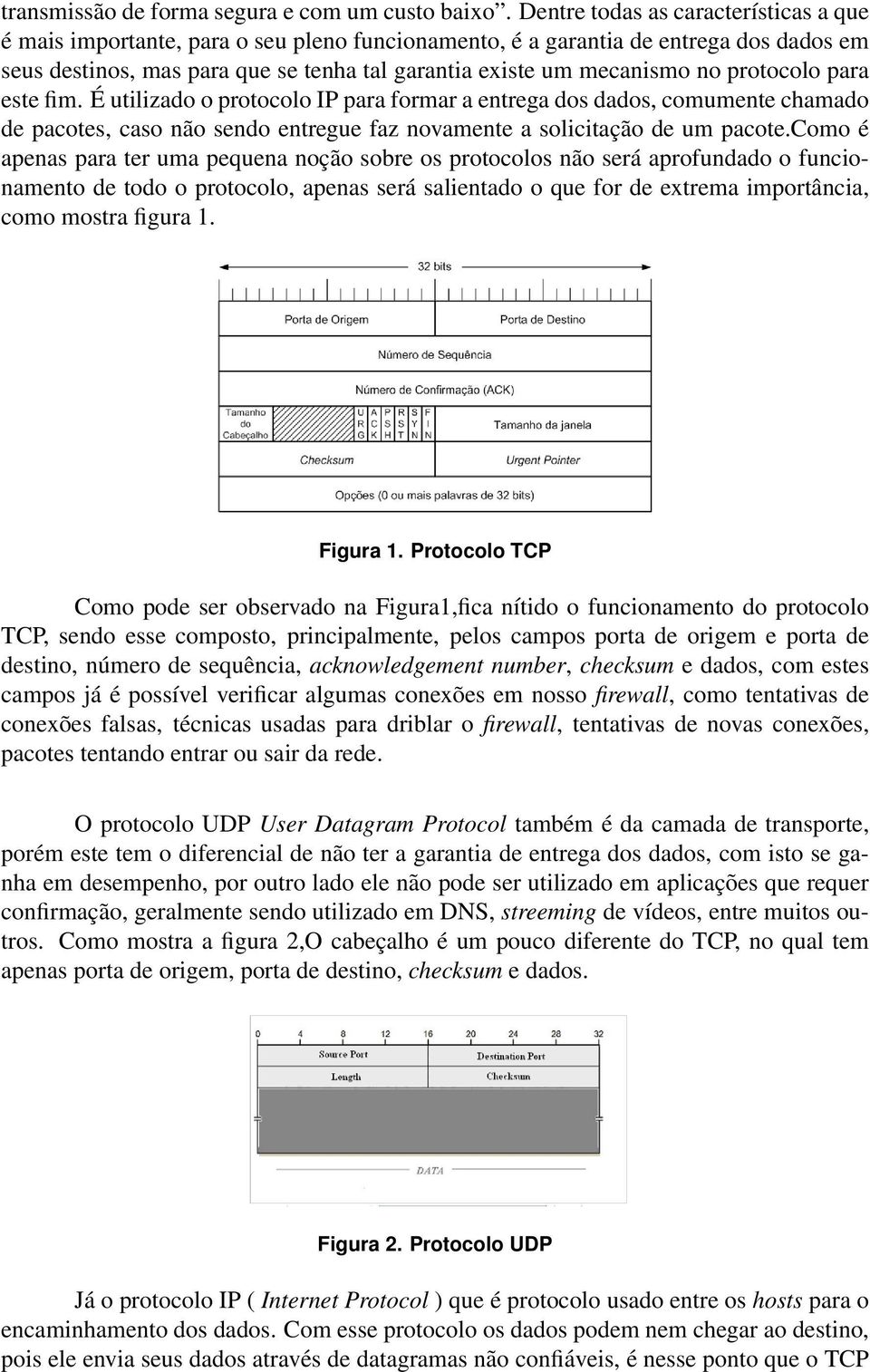 protocolo para este fim. É utilizado o protocolo IP para formar a entrega dos dados, comumente chamado de pacotes, caso não sendo entregue faz novamente a solicitação de um pacote.