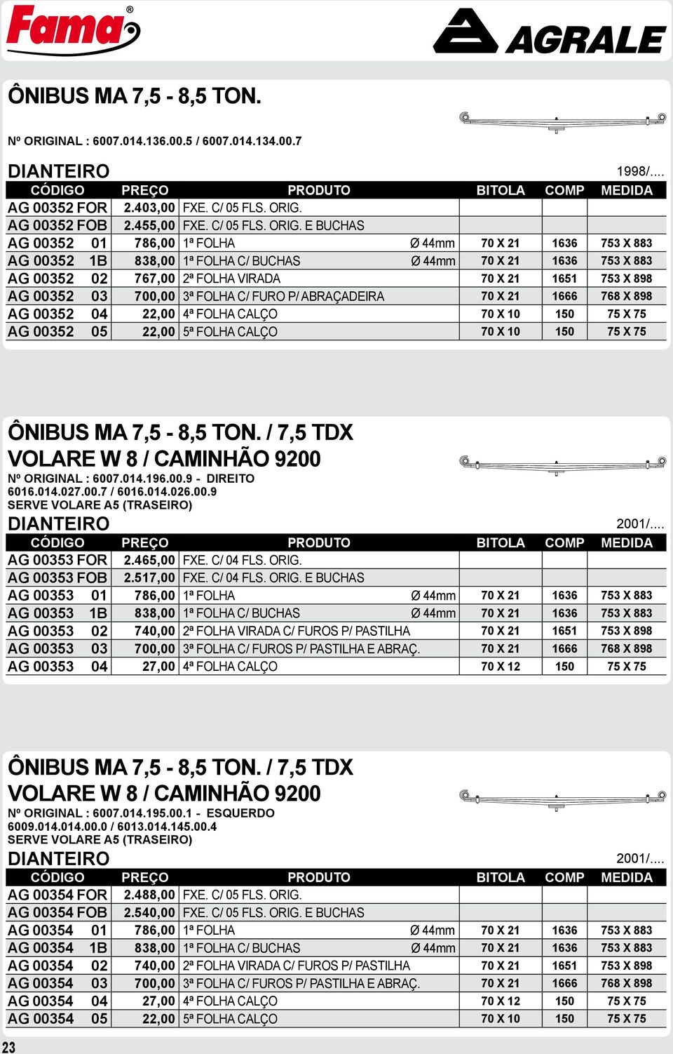 AG 00352 FOB 2.455,00 FXE. C/ 05 FLS. ORIG.