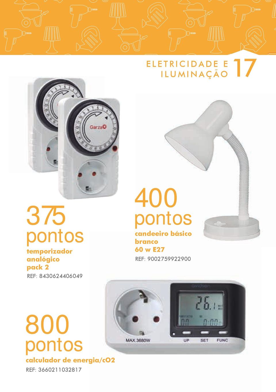 candeeiro básico branco 60 w E27 REF: