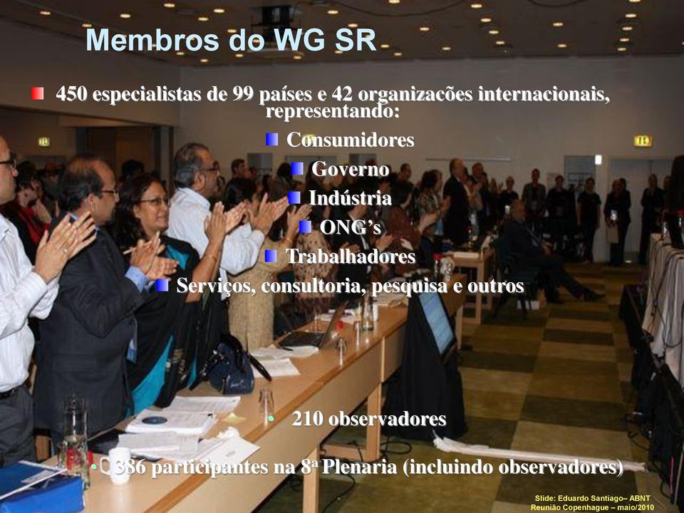 Trabalhadores Serviços, consultoria, pesquisa e outros 210 observadores 386